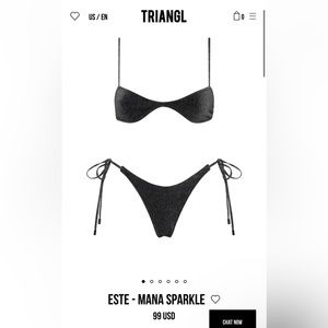 este- mana sparkle triangl suit